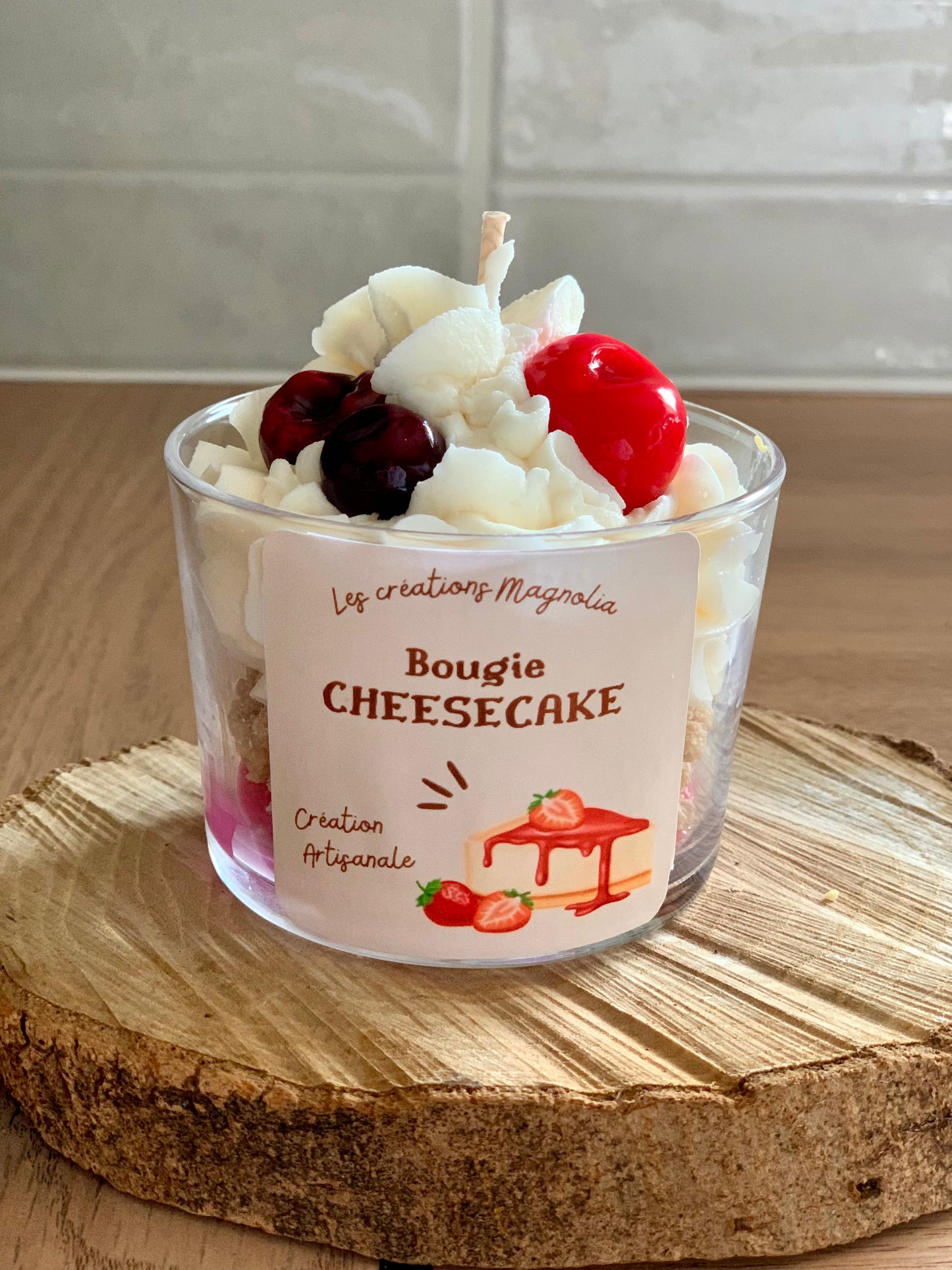Bougie Parfumée Cheesecake – Une Délice Crémeux et Gourmand