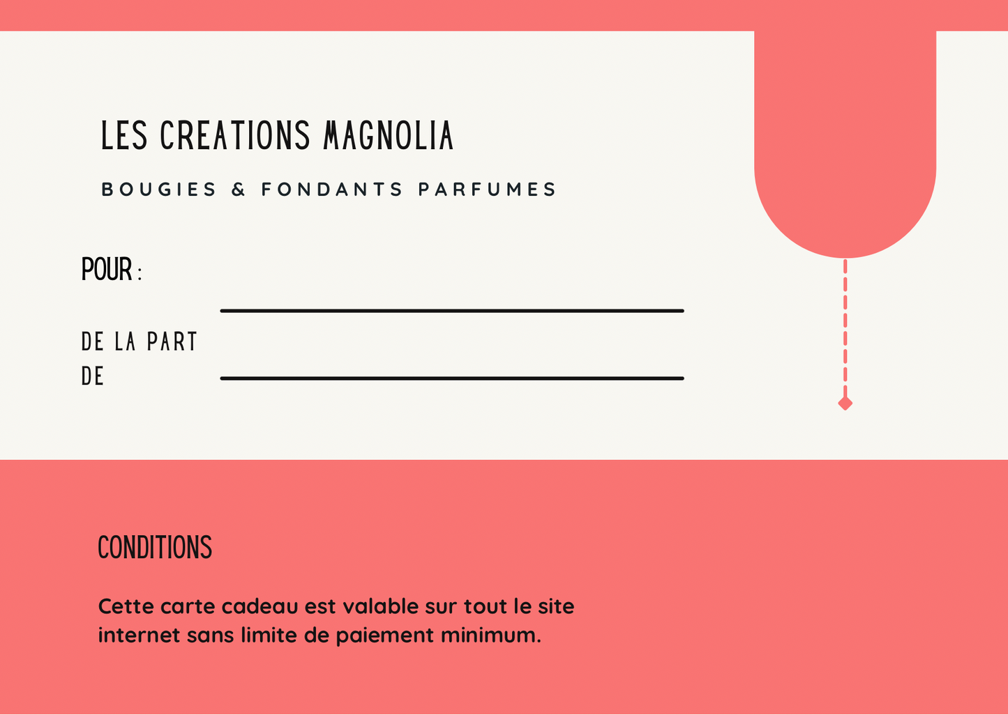 Carte cadeau Les Créations Magnolia