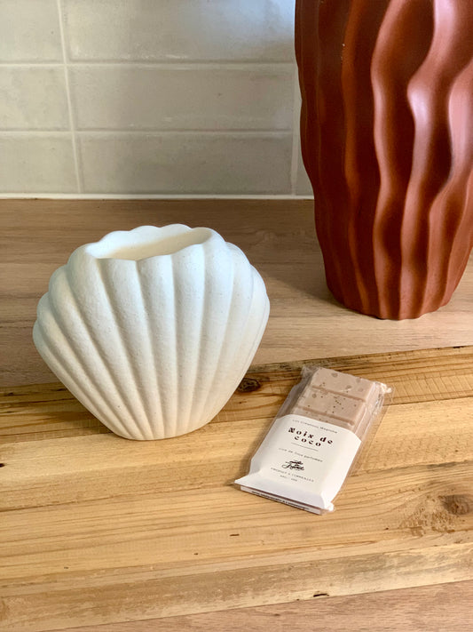 Fondant Parfumé Noix de Coco & Pierres de Jade Blanc – Un Voyage Sensoriel Exotique et Apaisant