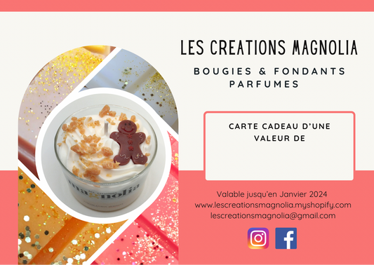 Carte cadeau Les Créations Magnolia